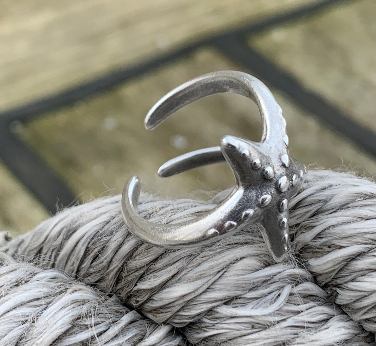 Pewter Starfish Ring