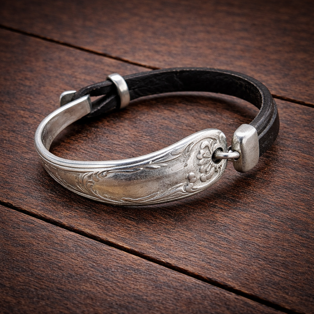 Half Spoon Pewter Bracelet