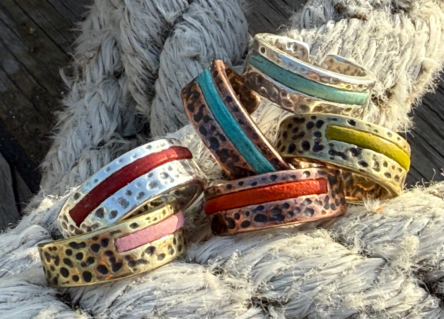 Forge & Stone (leather and metal cuff  ring)