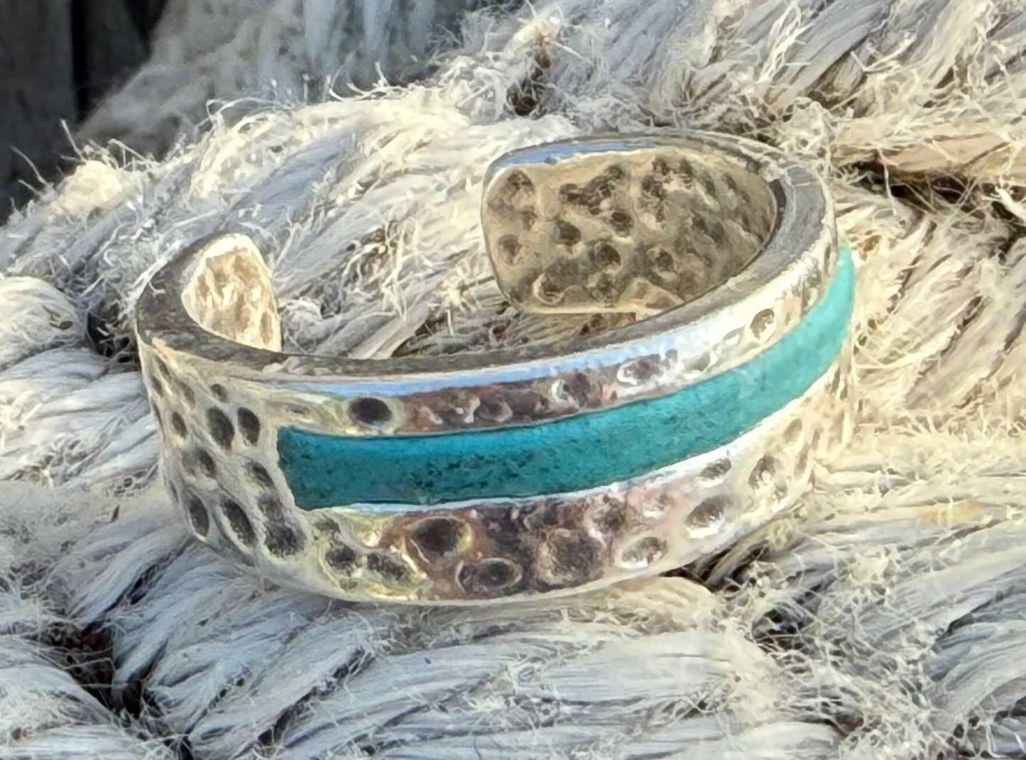 Forge & Stone (leather and metal cuff  ring)