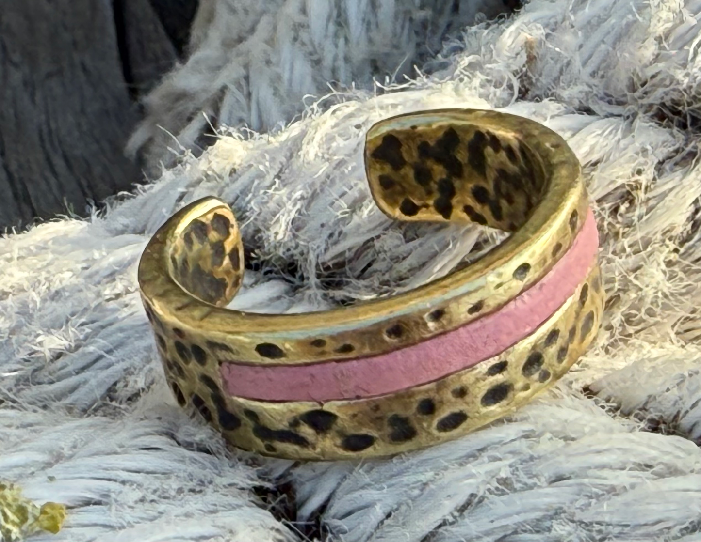 Forge & Stone (leather and metal cuff  ring)