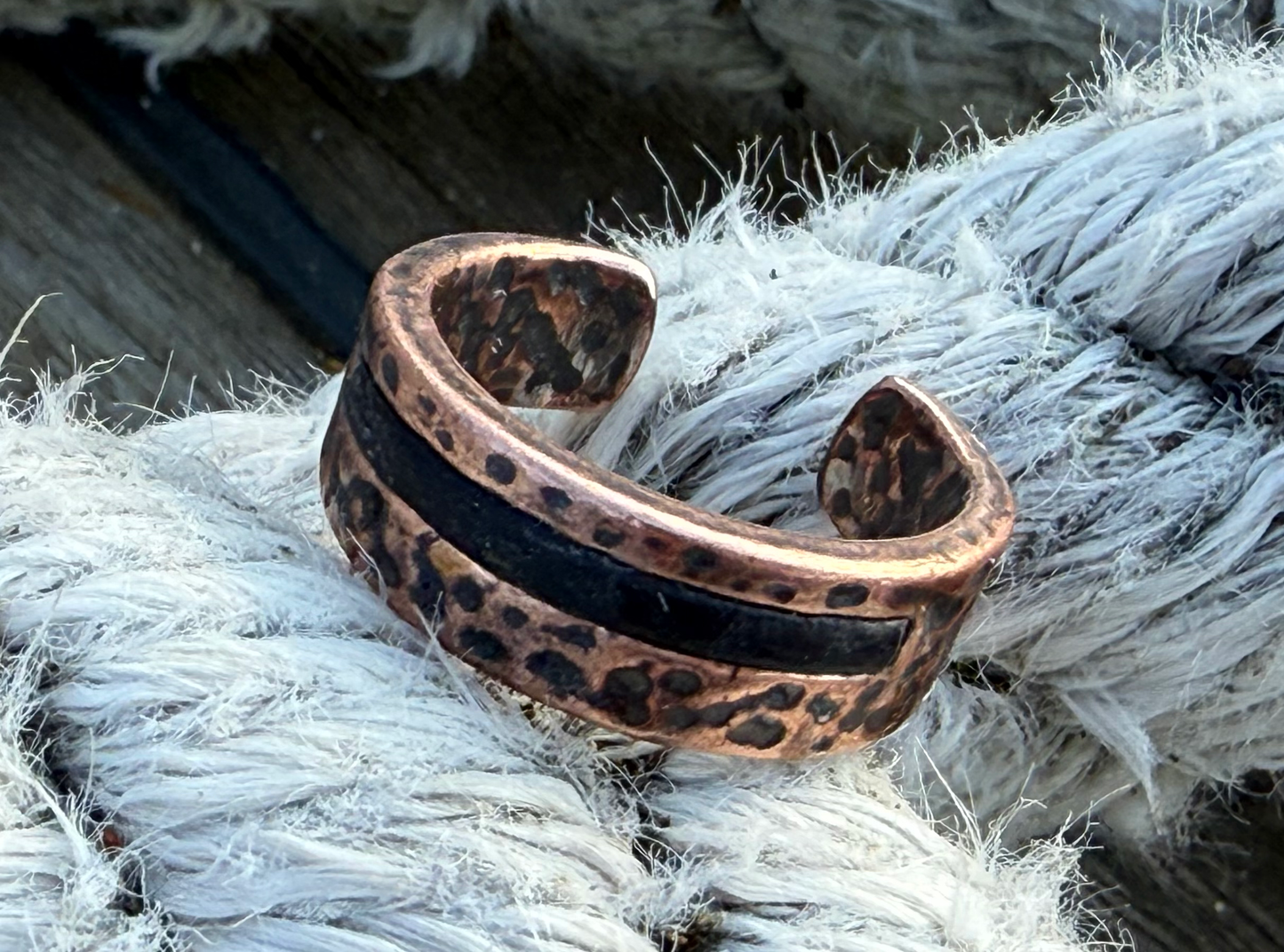 Forge & Stone (leather and metal cuff  ring)