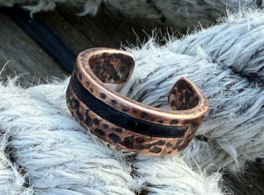 Forge & Stone (leather and metal cuff  ring)