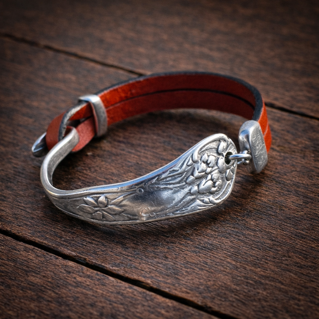 Half Spoon Pewter Bracelet
