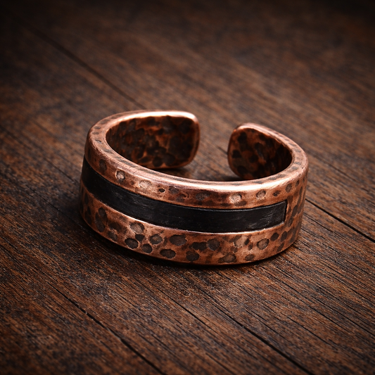 Forge & Stone (leather and metal cuff  ring)